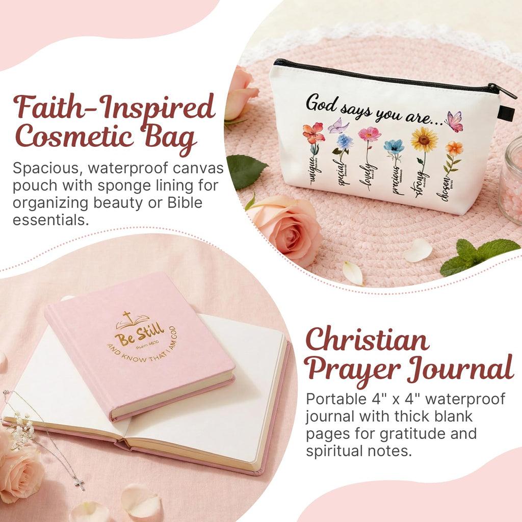 Christian Gifts for Women Faith, Religious Inspirational Catholic Encouragement Gift Sets, Unique Spiritual Christmas Birthday Gift Basket for Her Mom Grandma Sister Aunt Teacher Friend Wife w/Blanket