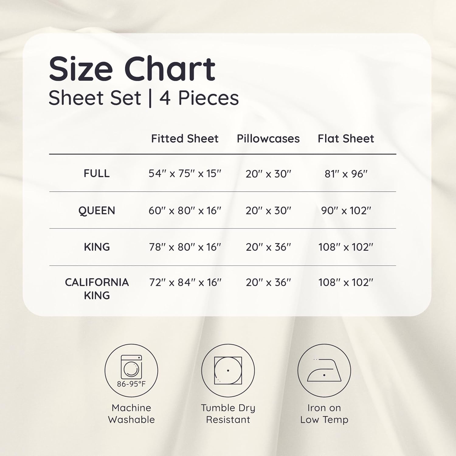 Bambaw Bamboo Sheets Queen Size Set - 4-Piece Cooling Luxury Bed Sheets, Super Soft & Deep Pocket (Charcoal)