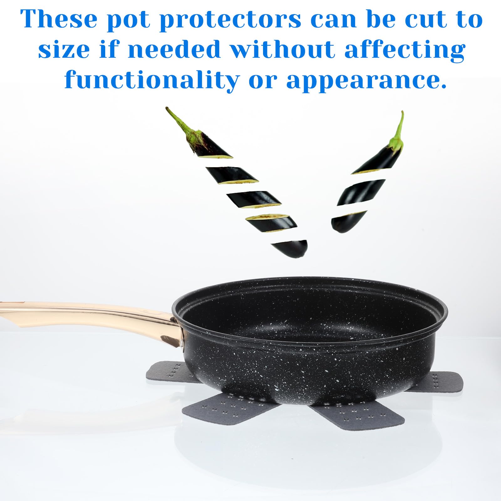 Elegaperma 8pcs Pan Liners for Stacking,Pot and Pan Protectors for Stacking,4 Sizes Pot Protectors Non Stick,Cookware Separators Protector with Stars,Protecting Your Cookware,Gray(6" 8" 10" 12")