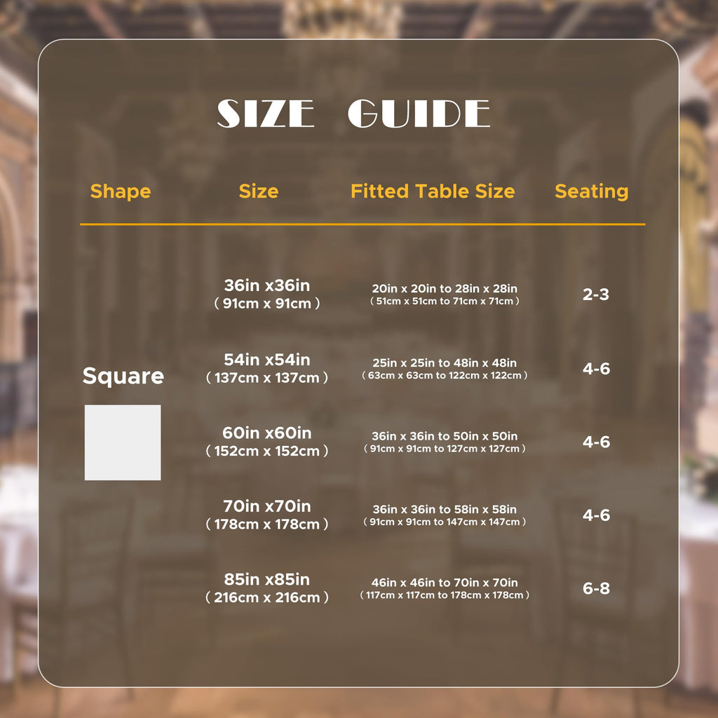 sancua White Square Tablecloths 54x54 Inch, 2 Pack - Fabric Table Cloth for Square or Round Tables, Washable Polyester Table Cover for Dinner, Holiday Party, Decorative Display Tables