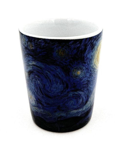Starry Night Shot Glass Vincent Van Gogh Porcelain Wine Glass Dishwasher Safe Shotglass Art Print Floral Wiskey Cup Artistic Gifts for Dad Mum Birthday