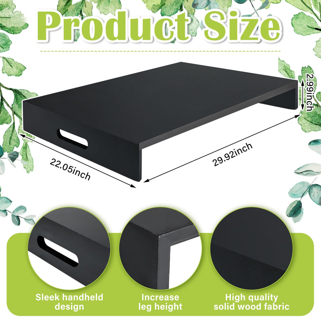 Ziliny 29. 92 x 22. 05 Inch Black Wooden Rv Stove Top Cover Stove Top Sink Cover Noodle Cutting Board for Electric Gas Burners Sink Noodle Board