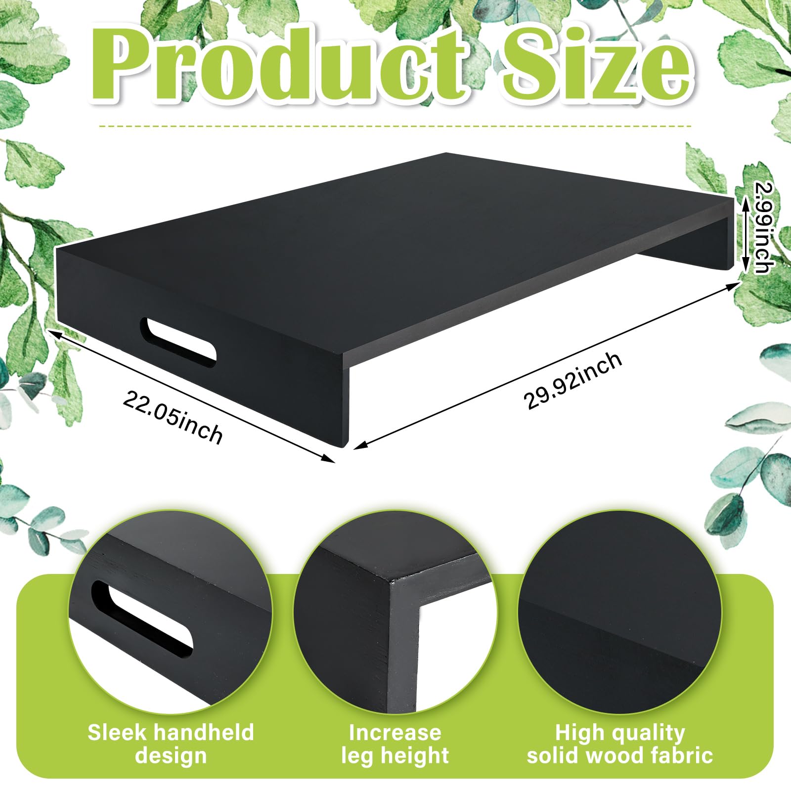 Ziliny 29. 92 x 22. 05 Inch Black Wooden Rv Stove Top Cover Stove Top Sink Cover Noodle Cutting Board for Electric Gas Burners Sink Noodle Board