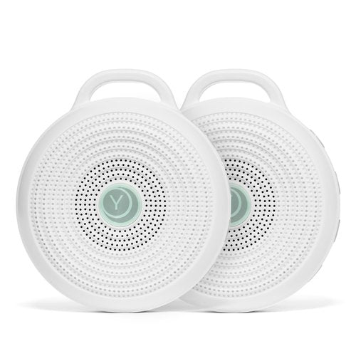 Yogasleep Rohm Portable White Noise Sound Machine (2 Pack) 3 Soothing Natural Sounds & Volume Control, Sleep Therapy for Adults & Kids, Noise Cancelling for Office Privacy & Meditation