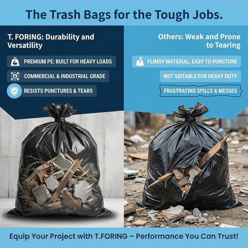 Black Trash Bags - 20-25 Gallon Large Kitchen Garbage Bags | 120 Count, Unscented, 30" x 33" Size
