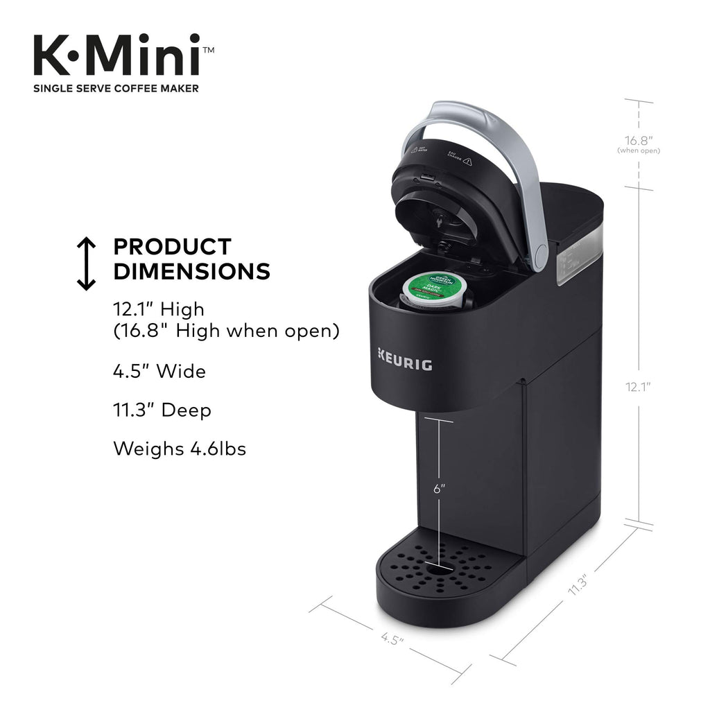 Keurig K-Mini Coffee Maker, Single Serve K-Cup Pod Coffee Brewer, Black with McCafe Classic Collection Variety Pack K-Cup Coffee Pods, 40 Count