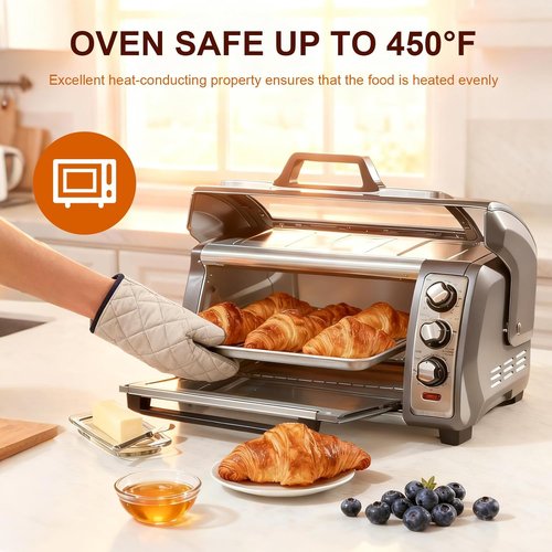 Hamilton Beach Toaster Oven Tray - Rust-Resistant Frosted Stainless Steel, 11" x 9.3", Easy to Clean