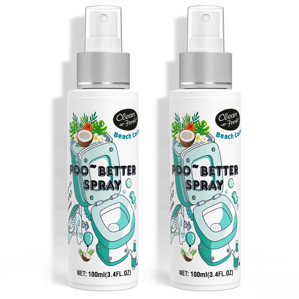 Clean-n-Fresh Toilet Spray, Holiday Pack Gift Set - 6.8 Fl Oz Balsam & Cedar and Bright Berry, Bathroom Odor Deodorizer, Up to 400 Uses