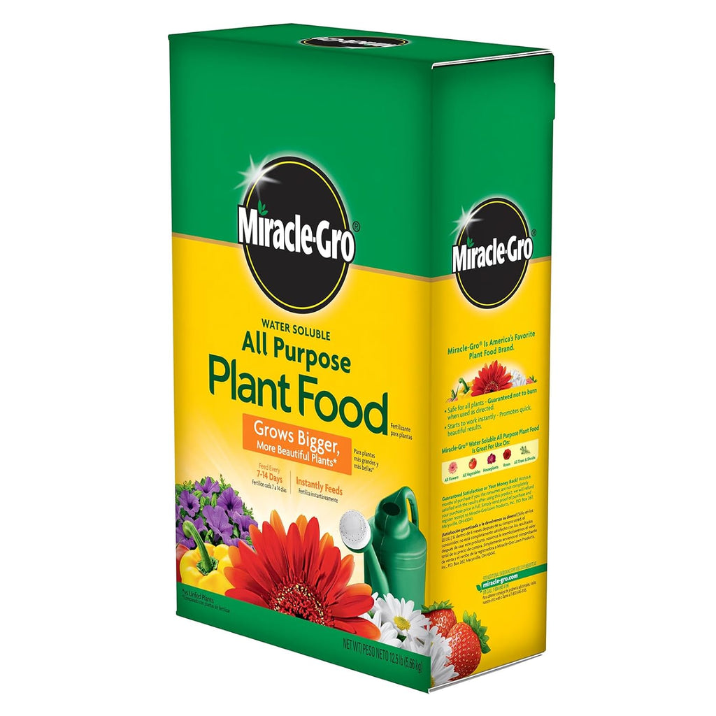 Miracle-Gro Water Soluble Plant Food - All-Purpose Fertilizer for Indoor & Outdoor Plants, 12.5 lbs.