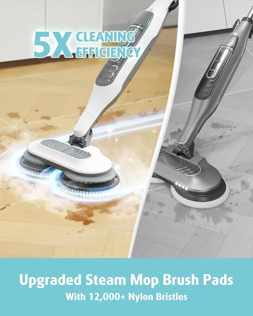AIR U+ Steam Mop Replacement Brush Pads - Upgraded Design for Shark S8201/S8001/S7201/S7000 (2 Count)