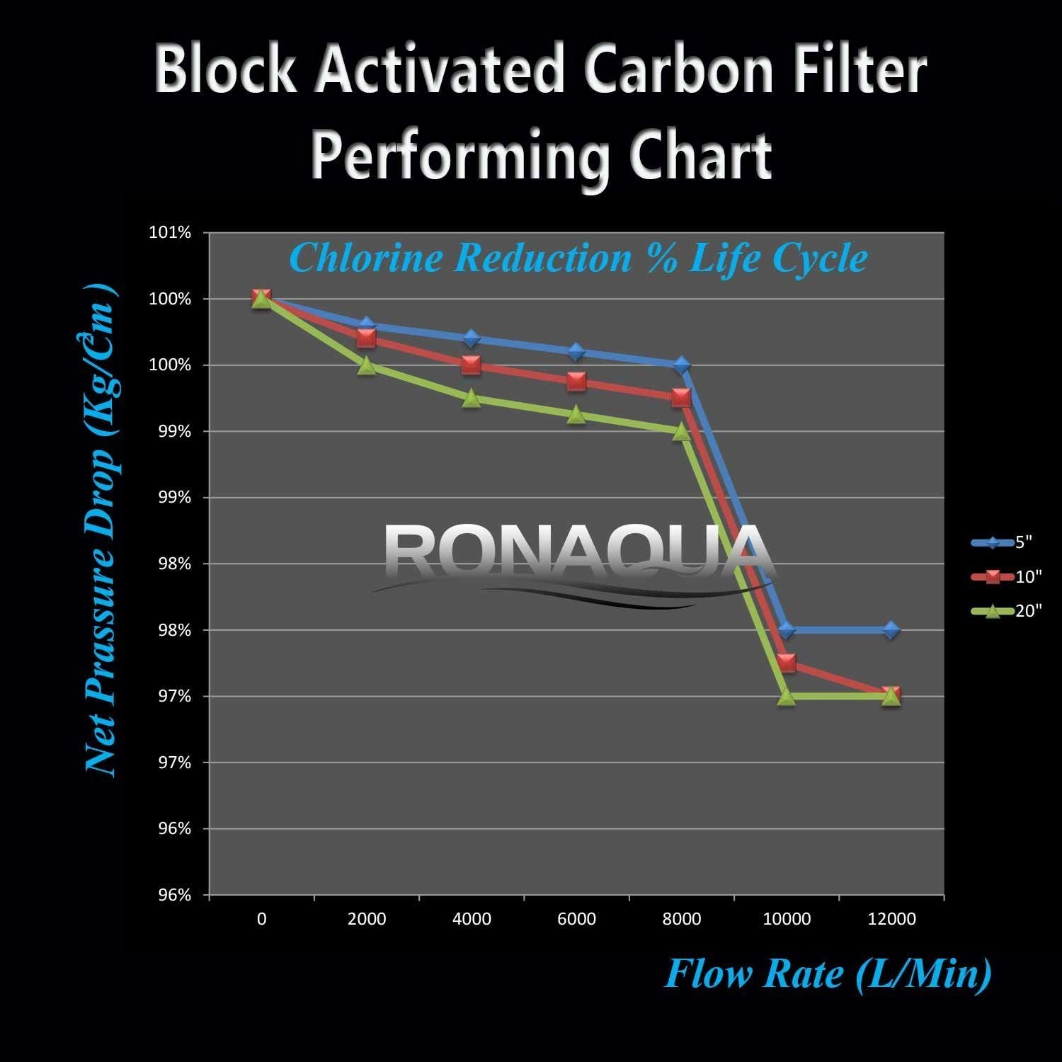 Big CTO Carbon Block Water Filters 4.5" x 10" Whole House Cartridges WELL-MATCHED with CBC Series, WFHDC8001, EP and EPM Series (8 Pack)