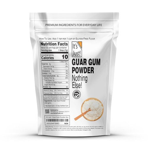 It's Just Guar Gum - Gluten-Free, Non-GMO Plant-Based Thickener for Keto Baking | 8oz