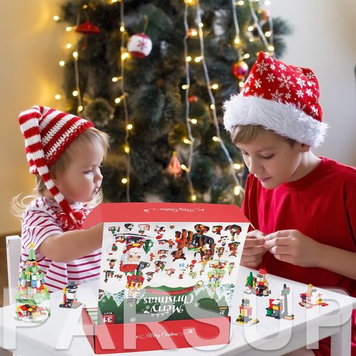 Christmas Advent Calendar 2025, 6 in 1 Building Blocks, 24 Days Countdown Calendar Toys for Kids, Building Toys Party Favors, Xmas Gifts for Boys & Girls