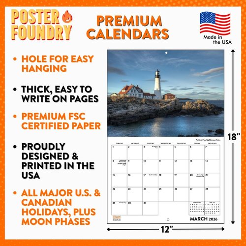 Guam Calendar 2026 Wall - 12-Month Scenic Souvenir Gift | American-Made Quality