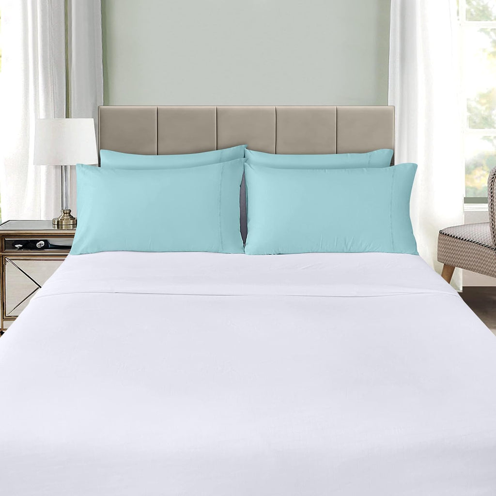 Utopia Bedding Standard Pillow Cases - Soft Brushed Microfiber - 4 Pack, Spa Blue, 20 x 26 Inches