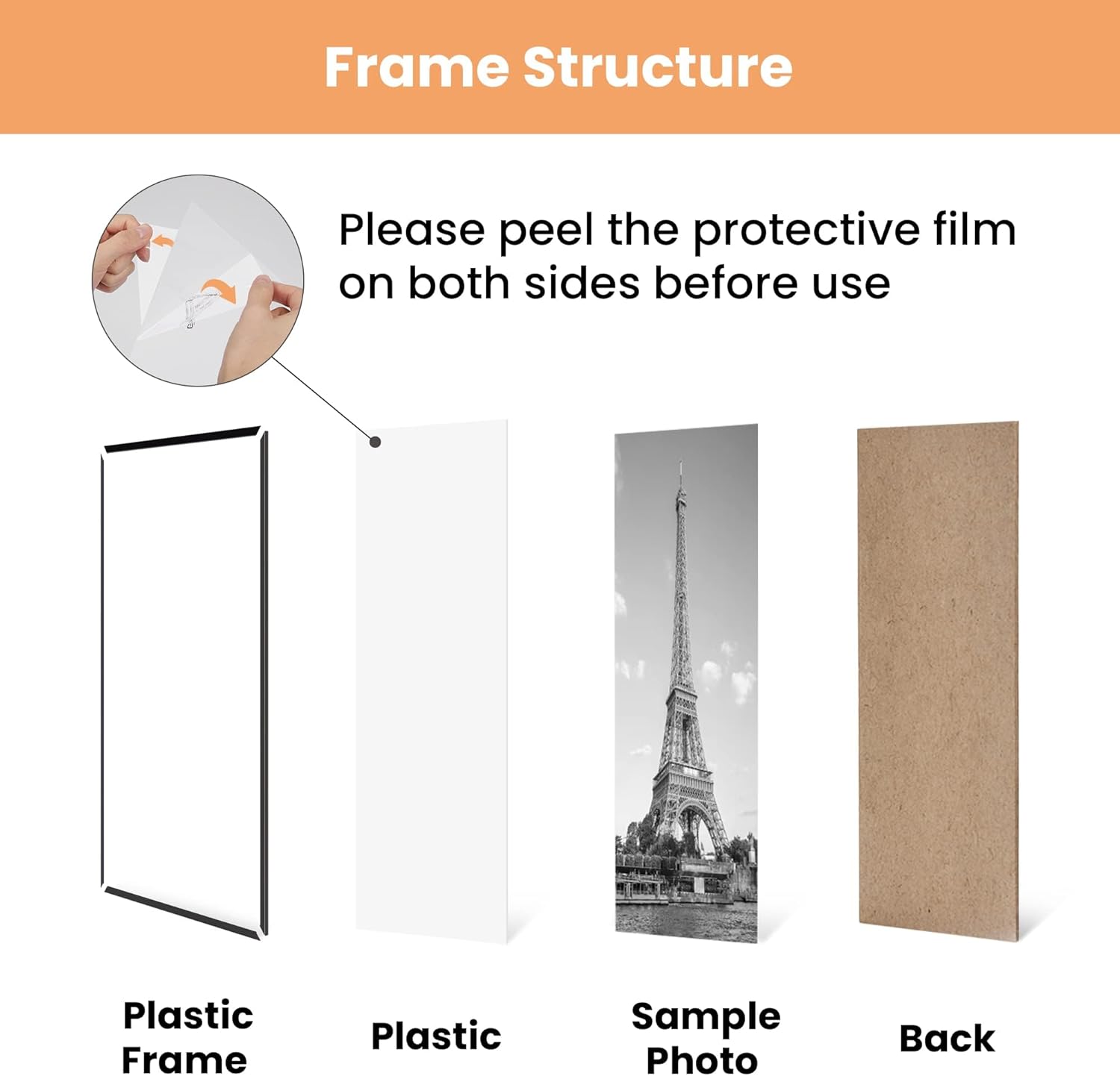 Upsimples 18x24 Picture Frame - Scratch-Proof Black Poster Frames for Photo Gallery | 3 Pack, Horizontal/Vertical Mounting