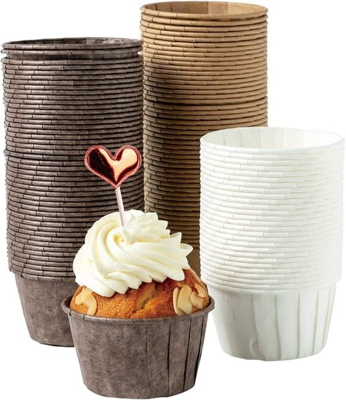 Katbite Cupcake Liners - Standard Size 150PCS | Heavy-Duty Greaseproof Christmas Muffin Baking Wrappers