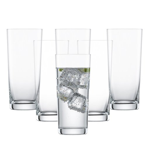 SCHOTT ZWIESEL Basic Bar Tumblers 13 Ounce (Set of 6), Medium-Sized Longdrink Glasses, Dishwasher-Safe Tritan Crystal Glasses, Made in Germany