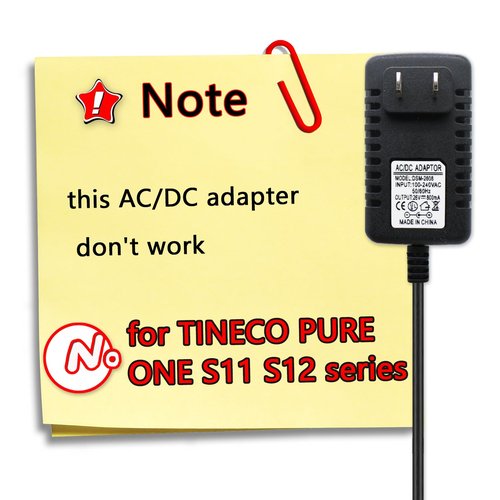 26V Charger Replacement for TINECO Vacuum Cordless Vacuum Cleaner Adapter for A10 A11 S3 Hero Master iFLOOR S3 Series YLS0241A-T260060 YLS0241A-T260080 Power Supply Cord 6.6FT