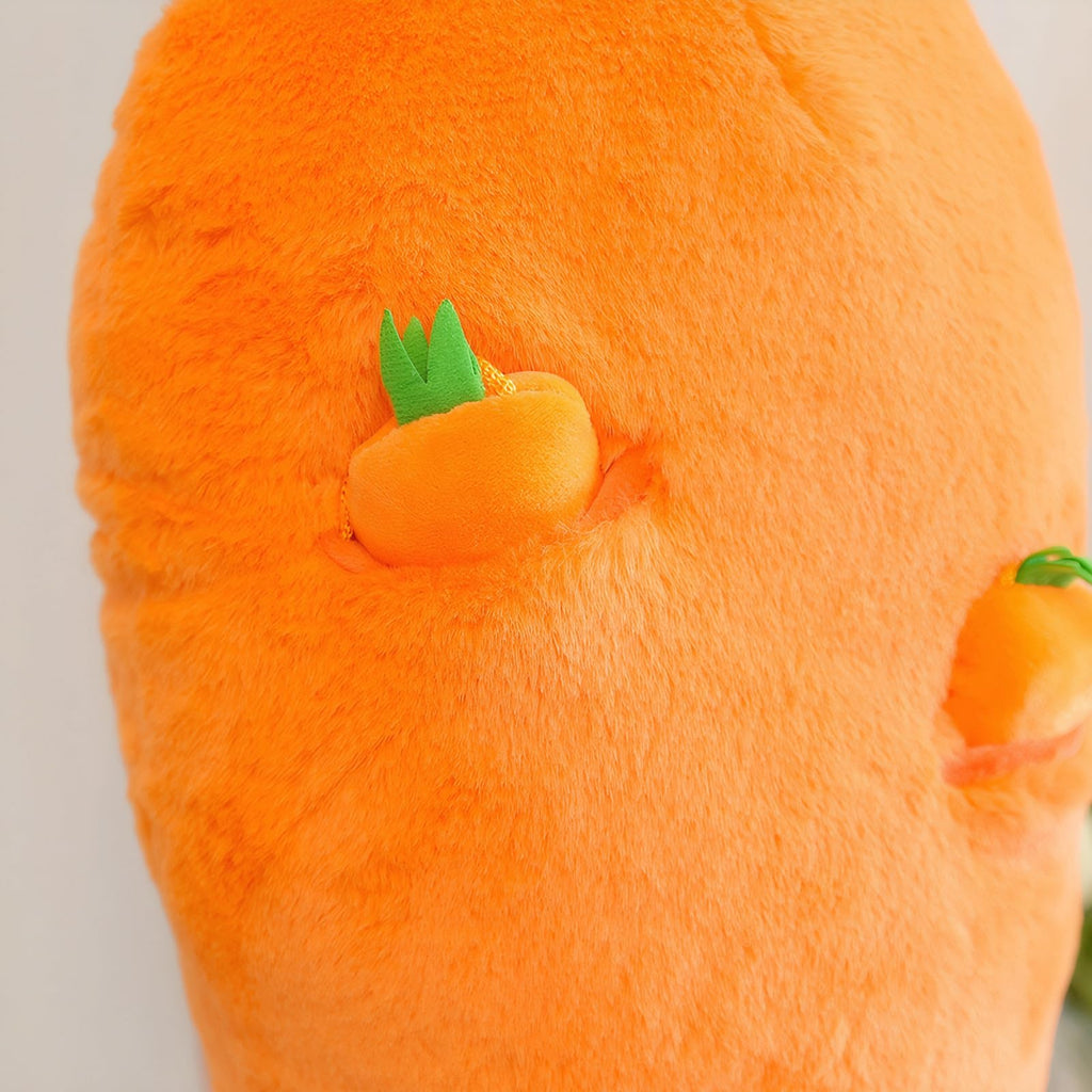 MMTTAO Carrot Plush Toy Vegetable Stuffed Animal Pillow Carrot Plushie Toy Stuffed Cute Soft Plushies Collection Fluffy Hugging Plush Pillow Cushion Home Decoration Gift for Kids Girls Boys, 28Inches