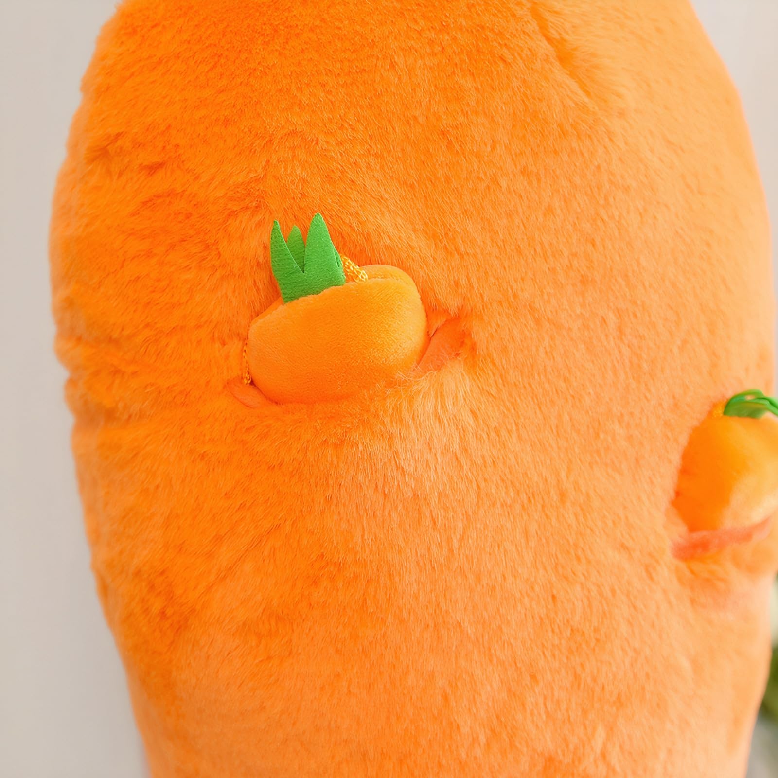 MMTTAO Carrot Plush Toy Vegetable Stuffed Animal Pillow Carrot Plushie Toy Stuffed Cute Soft Plushies Collection Fluffy Hugging Plush Pillow Cushion Home Decoration Gift for Kids Girls Boys, 28Inches