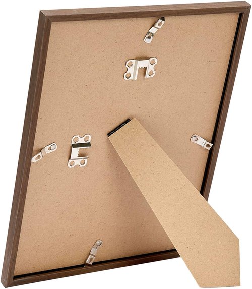 JCJMY 9x11 Picture Frame - Brown Wall Mount & Tabletop Display with Shatter-Resistant Plexiglass