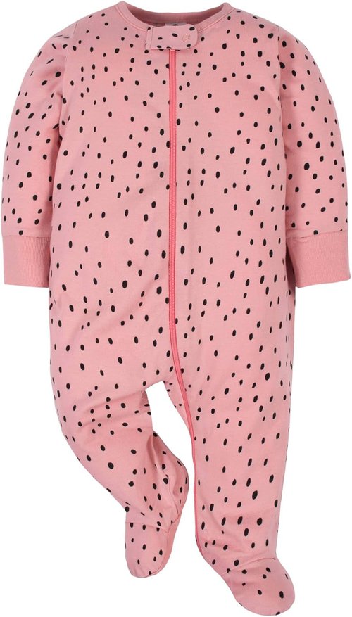 Gerber Baby Girls' 4-Pack Sleep 'N Play Footies - Soft Cotton Comfort for All-Day Wear