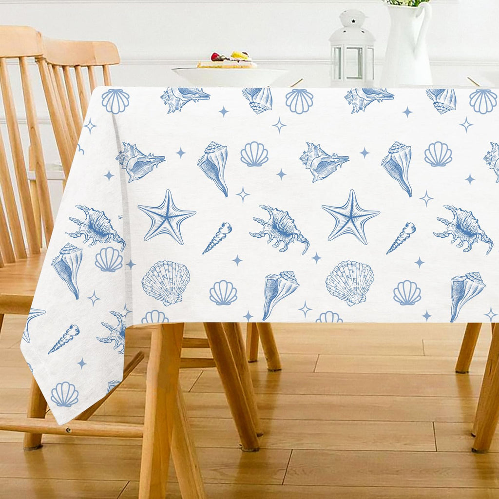 Last Toast on the Coast Bachelorette Table Cloth Blue Coastal Bachelorette Party Decorations Seashells Beach Table Cloth Ocean Nautical Table Cover for Girl Wedding Bridal Shower Picnic Camping Party