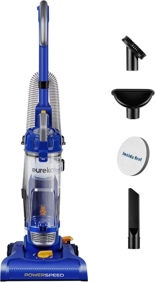 Eureka NEU182A PowerSpeed Bagless Upright Vacuum Cleaner - Lightweight & Efficient - Blue