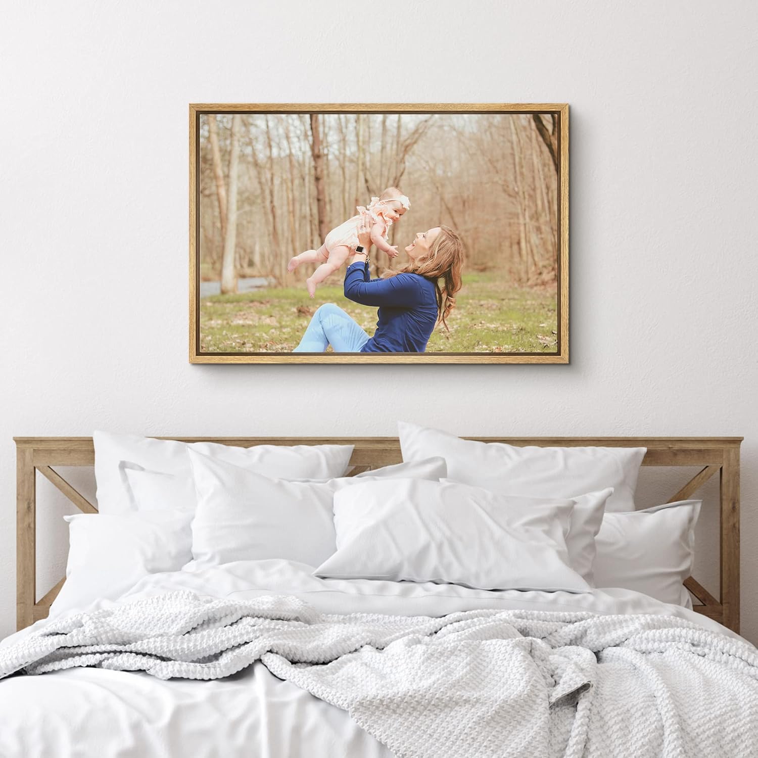 SIGNFORD Custom Canvas Prints - Personalized Family Wall Art | Digitally Printed 16"x24" Natural Frame
