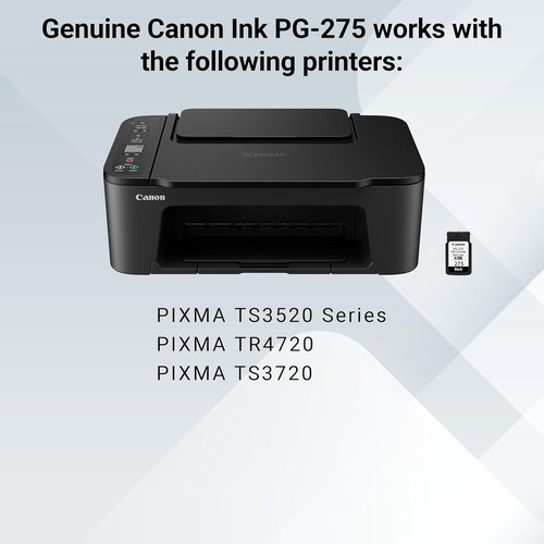 Canon PG-275 Black Ink Cartridge - Genuine Replacement for TS3520/3522, TR4720/4722, TS3720/3722