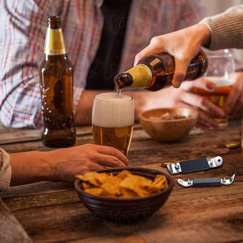 HANCELANT Magnetic Bottle Openers - Classic Stainless Steel Can Tappers for Camping | Set of 3