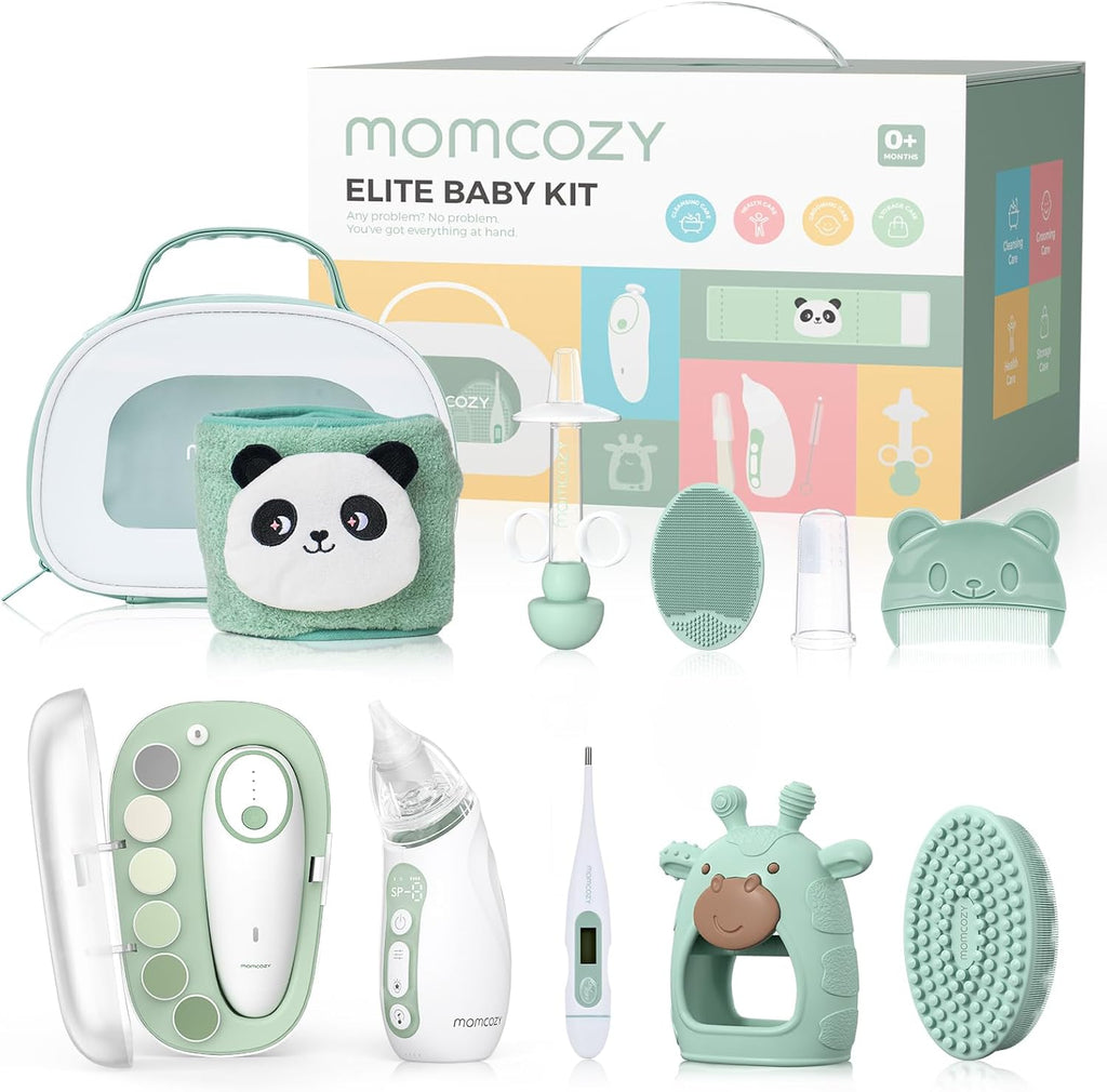 Momcozy Elite Baby Kit - Essential Grooming & Health Care Set | Electric Nail File, Nasal Aspirator, Thermometer & More