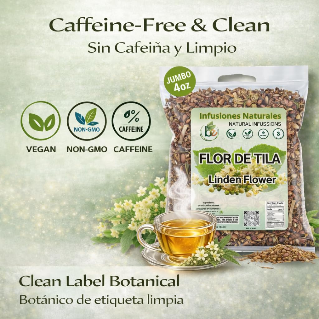 Tila Seca Herbal Tea (4 oz) – 100% Natural Linden Flowers & Leaves (Ternstroemia lineata) – Traditional Relaxation & Nightly Comfort – Wildcrafted Loose Leaf – Caffeine-Free, Vegan, Non-GMO – Authentic by BEXPERTSUSA