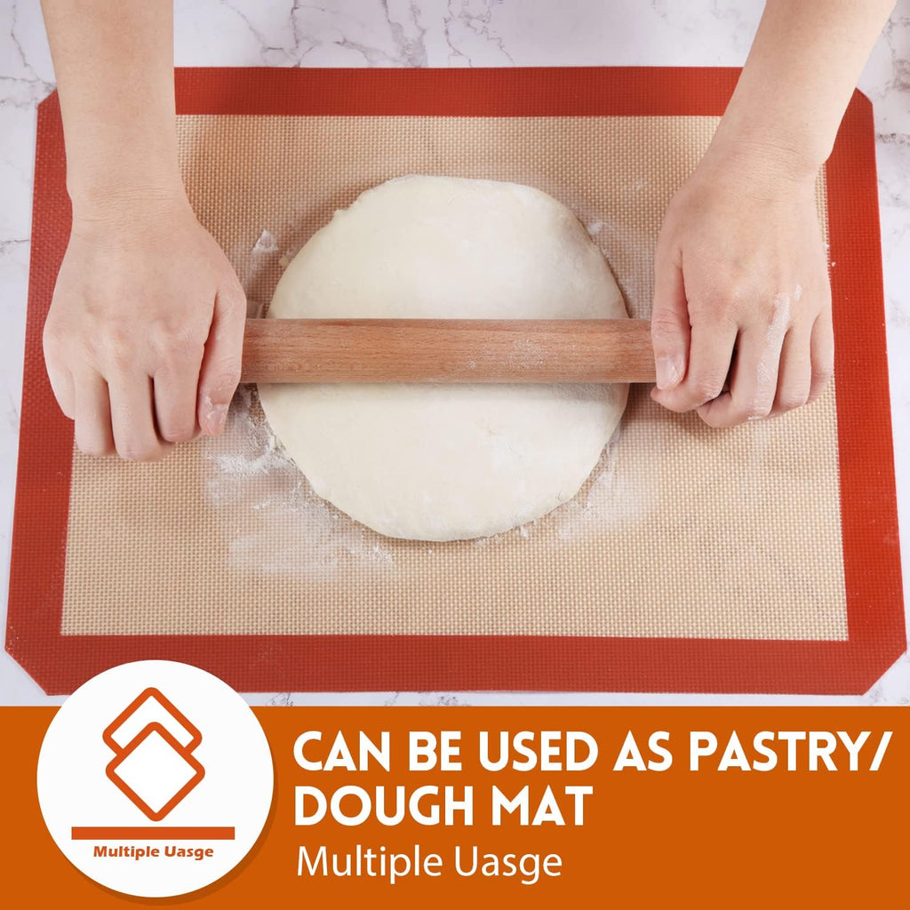 STATINT Non-Stick Silicone Baking Mat - Premium Food Safe Reusable Cookie Mats, 16.5" x 11.6" (Pack of 2)
