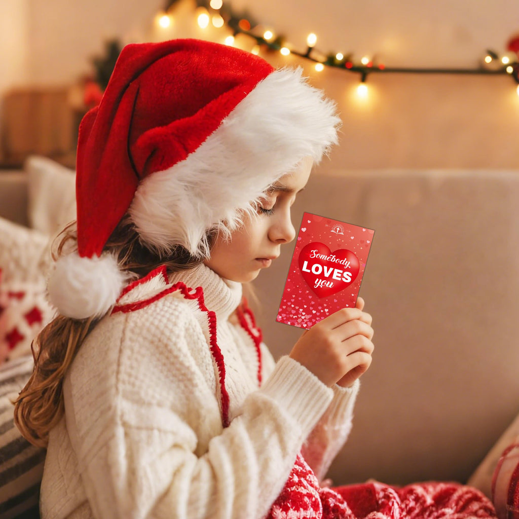 RUBOAOA 240 Pcs Gospel Tracts for Evangelism, Somebody Loves You Holy Postcard Prayer Postcards, Christian Bible Tract Cards for Outreach Salvation Ministry, Valentine Encouragement Handouts