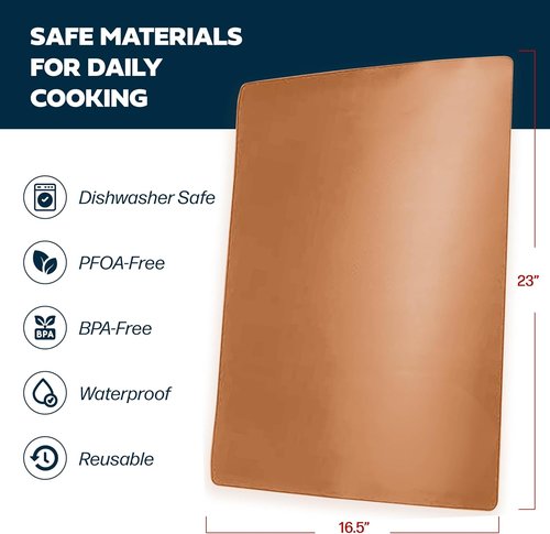 Cooks Innovations Non-Stick Oven Protector Mat - Heavy-Duty Heat Resistant Baking Mat for All Ovens | BPA & PFOA Free