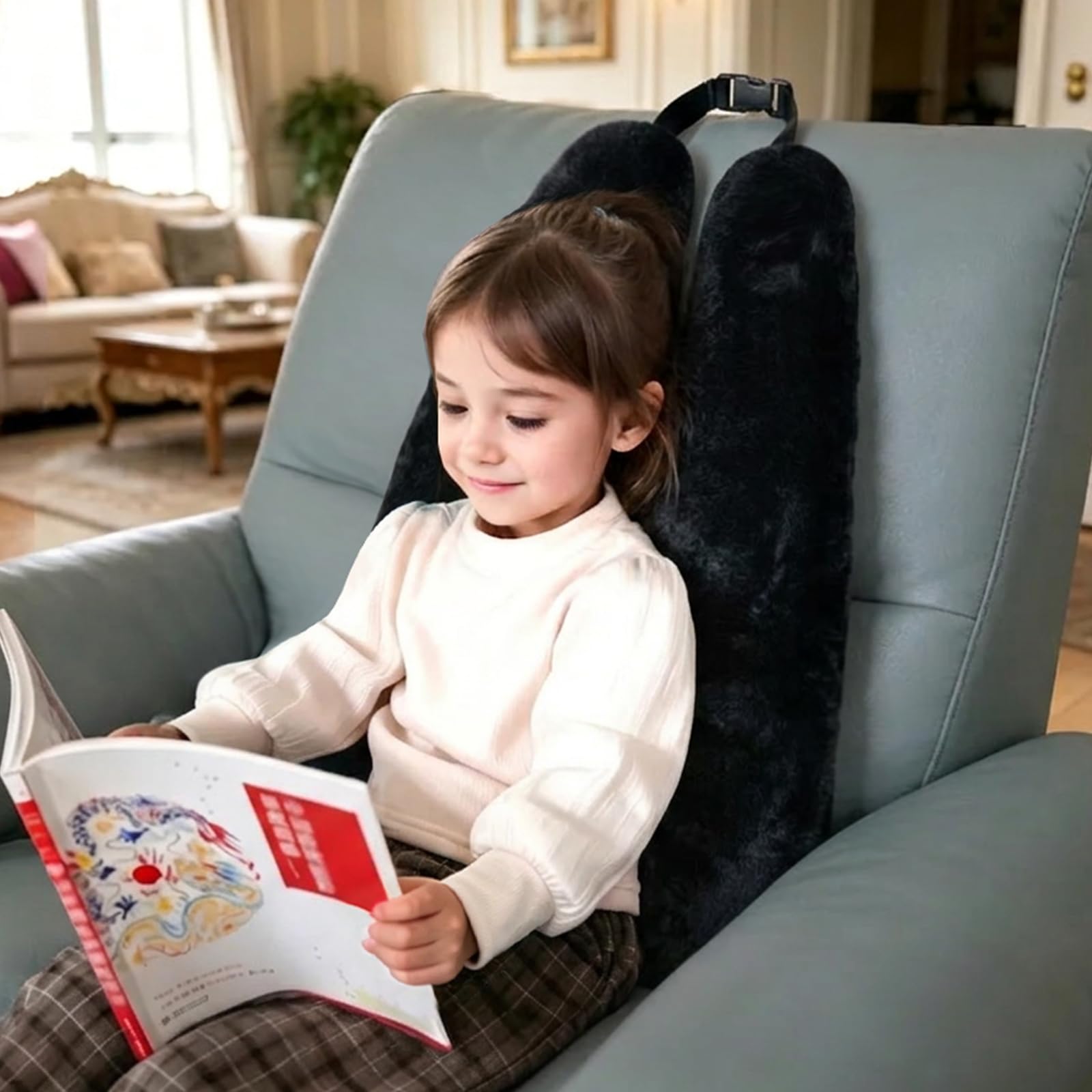 Atablyn Kids Neck Pillow for Travel Provides Double Support to The Head and Neck in Any Sleeping Position on Flights, Car, and at Home, Comfortable Airplane Travel Pillow