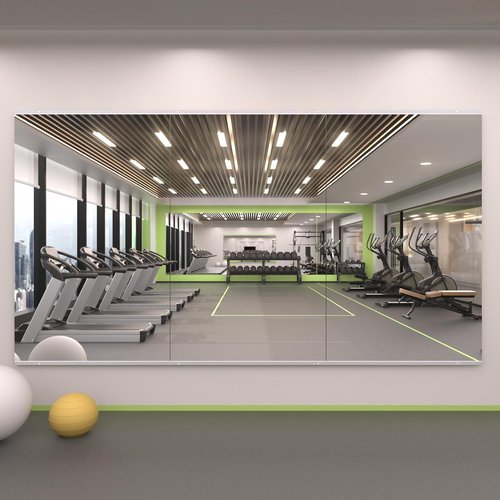 LOAAO Gym Mirror - 47.24"x29.53" Tempered Glass Wall Mirror for Home Gym, Dance Studio & Yoga Room