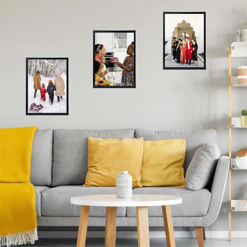 JCJMY 15x18 Picture Frame - Black Wall Gallery Frame for Horizontal & Vertical Photos
