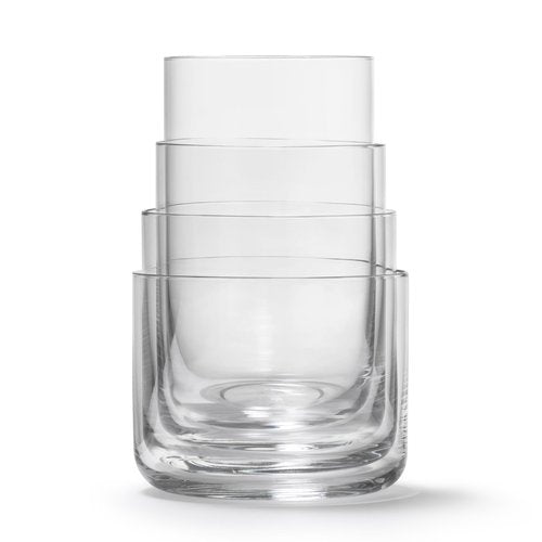 aarke Nesting Glasses, 4 x 290 ml (9.8 fl oz), Crystal Glass, Dishwasher Safe