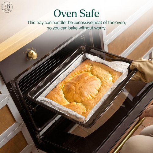 Fusion Bliss Nonstick Baking Sheets Set - 3-Piece Heavy Duty Carbon Steel Oven Pans for Roasting & Cookies