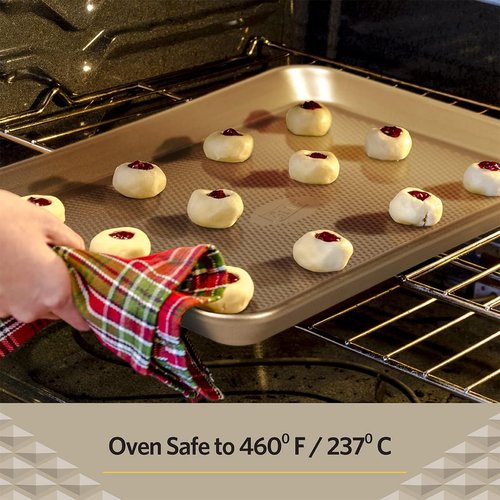 Glad Premium Nonstick Cookie Sheet - Heavy-Duty Baking Pan with Raised Diamond Texture | Medium Size