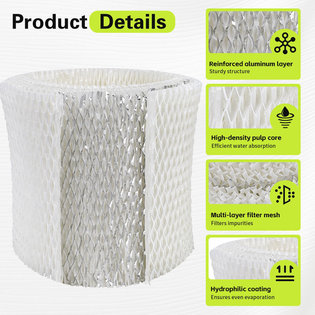 Xastro Upgraded Thickened Humidifier Wick Filter 2-Pack for Pelonis PSU10E1BB, PSU10E1WW, PSU10E2FWW, PSU10E2FBB - Replacement Humidifier Wicking Filter Compatible with Pelonis Humidifier