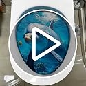 Shark Toilet Decoration Sticker - Waterproof Self-Adhesive Decal