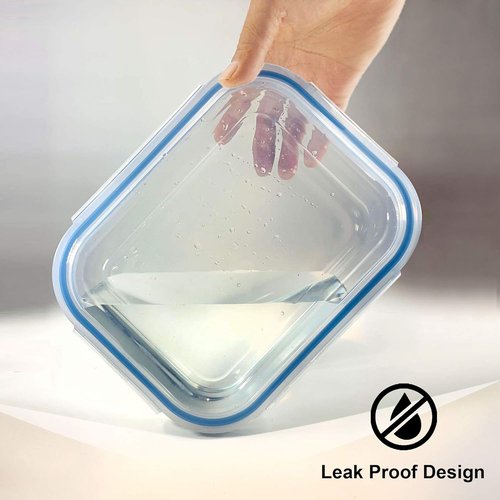 Glass Food Storage Containers Set - BPA-Free, Leak-Proof Meal Prep Containers | 2 Pack, 80oz