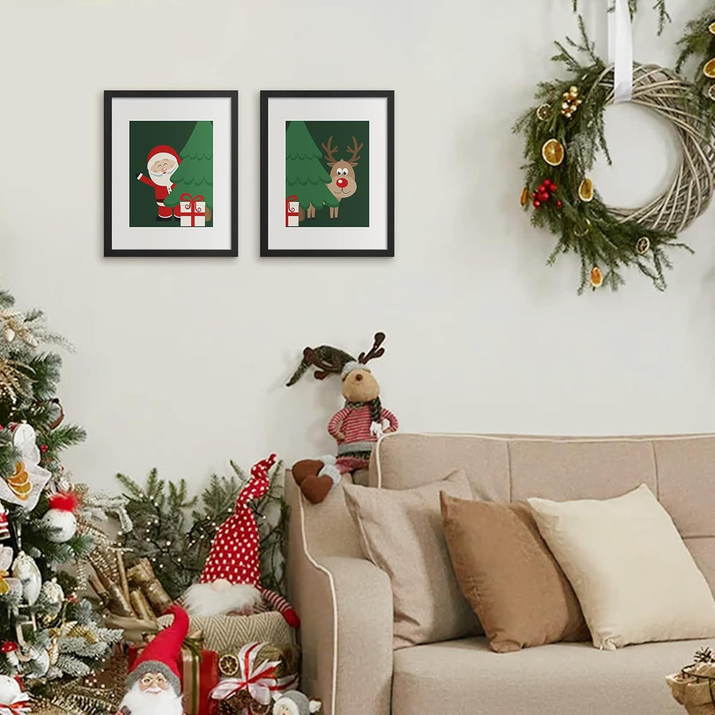Upsimples 11x14 Picture Frame Set of 5 - Display 8x10 or 11x14 Photos | Black Wall Gallery Frames