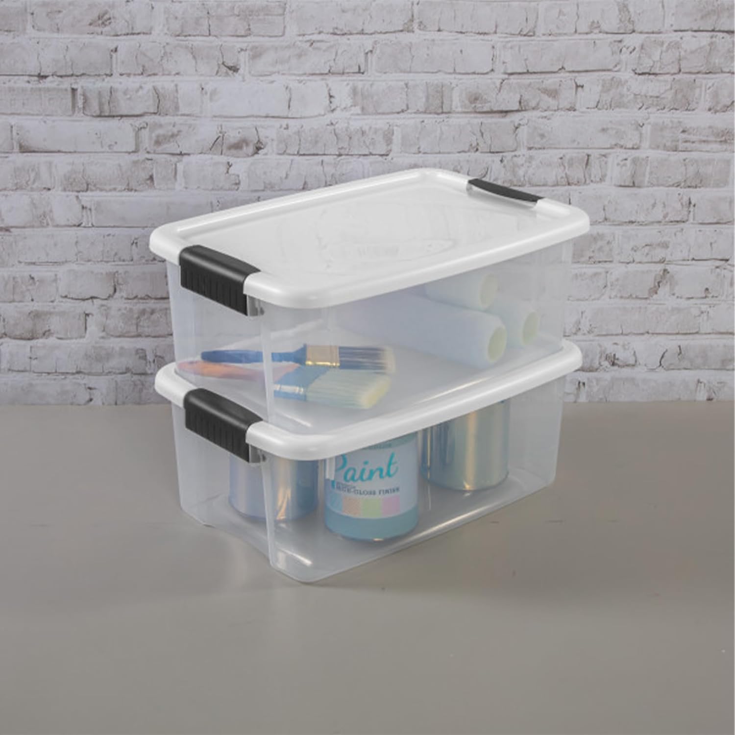 Sterilite 18-Pack Ultra Latching Storage Bins - Clear Plastic, 18 Quart Heavy-Duty Organizing Containers