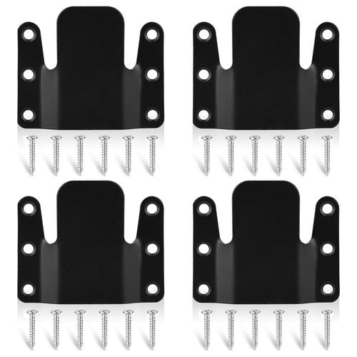 PEASUG Sectional Couch Connectors, Modular Couch Connectors to Make Sectional Stay, Couch Clips for Sectionals, 4 Pcs Furniture Connectors with Screws for Sofa, Recliner, Black