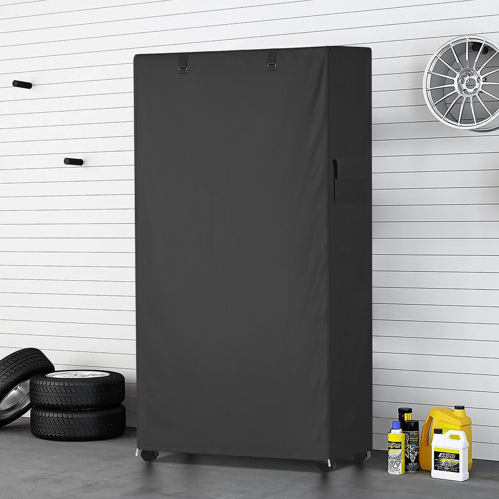 Dalema Storage Shelf Cover,Outdoor Heavy Duty 600D 36''W x 14''D x 54''H Dustproof Waterproof Shelf Covers for Wire Shelving,Storage Rack Cover with Zipper